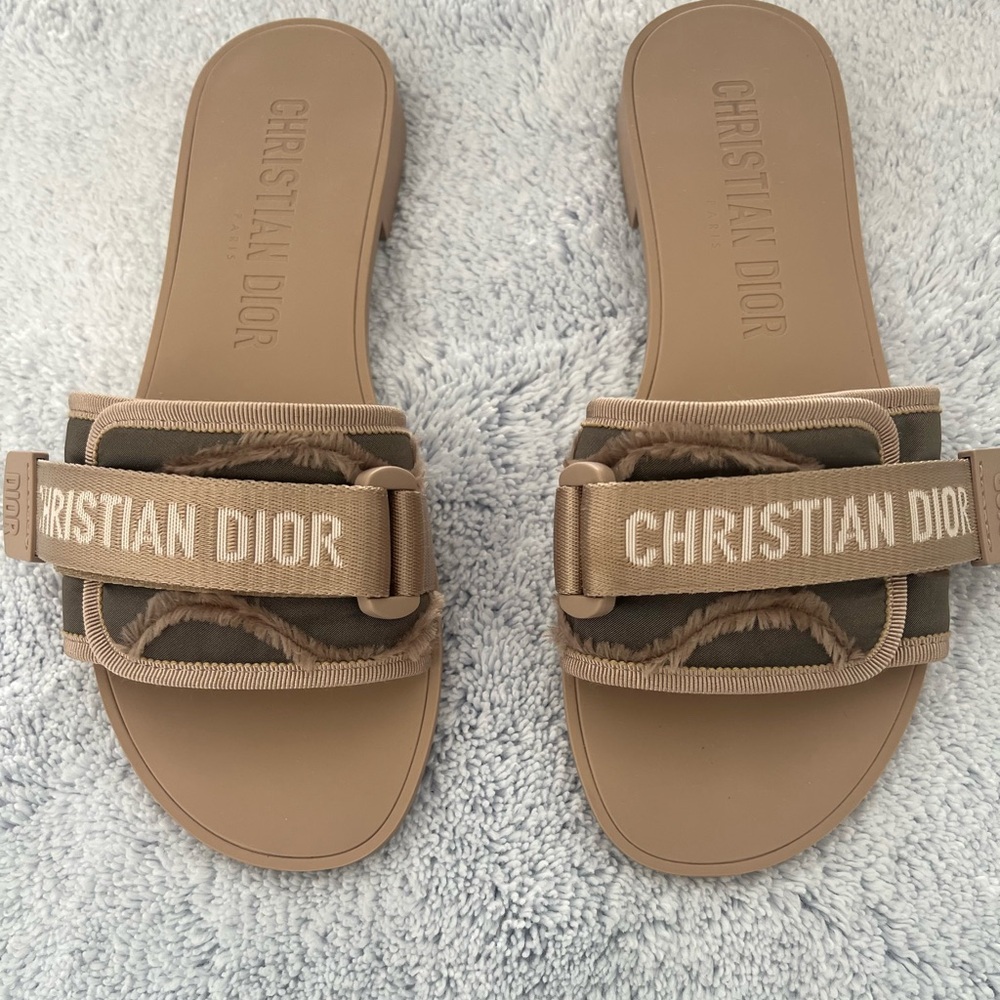 Dior Revolution Camouflage Nude Sandals Size 39